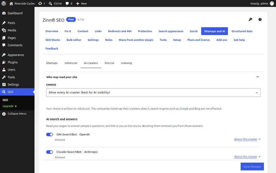 You decide which AI reads your site